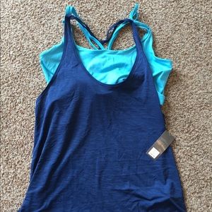 Active wear Tank top with sewn in sports bra